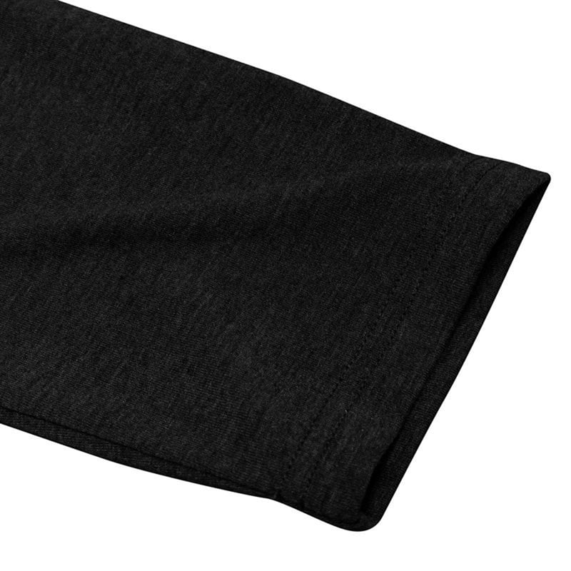 Men's Henley Long Sleeve Shirt with Chest Pocket in Black (photo 8)