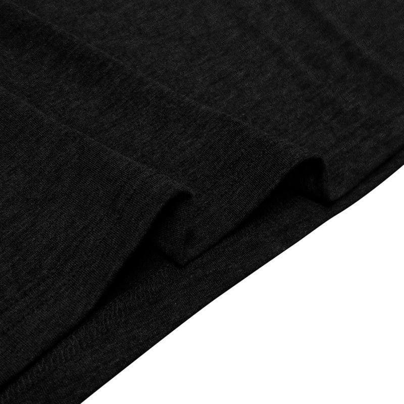 Men's Henley Long Sleeve Shirt with Chest Pocket in Black (photo 7)
